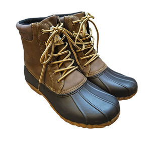 Men's Aleader Size 8 Brown Black Duck Waterproof Shell Insulated Boots